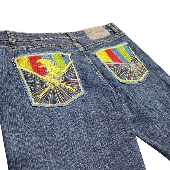 Vintage Y2K Coogi Jeans Australian Hip Hop Blue Denim Eagle Sword Streetwear 14 - Picture 11 of 11